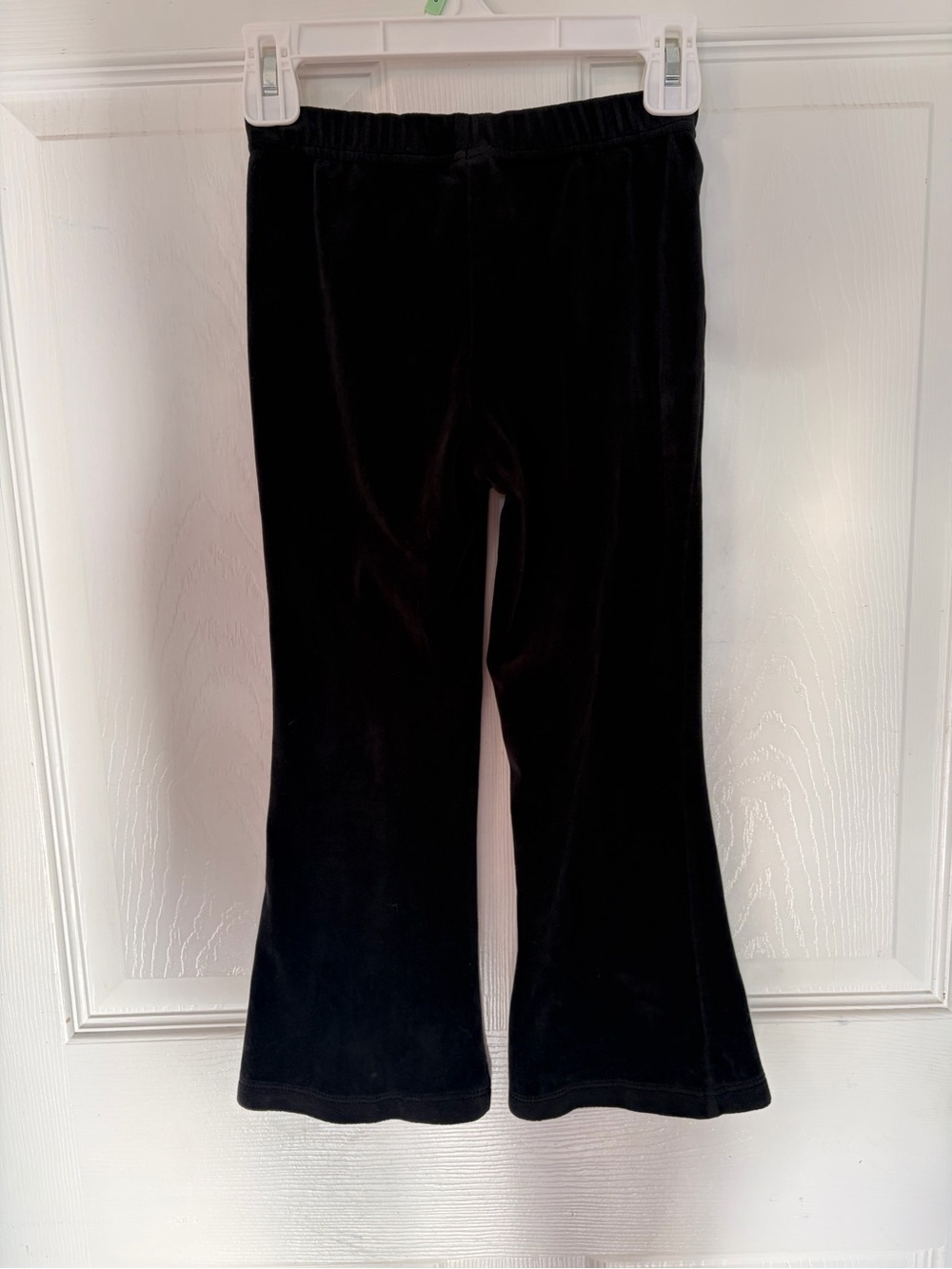 Hanna Andersson Black Velvet Flare pants Girls sz 5 good condition